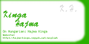 kinga hajma business card